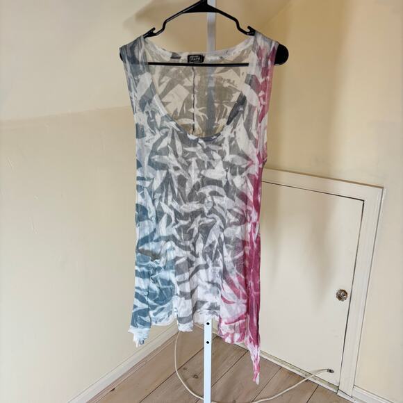 Art of Cloth NWOT Women's Gray Pink Blue Hombre Oversized Tank Size M - Picture 1 of 5